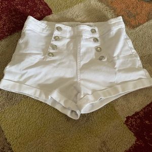 White Sailor Shorts